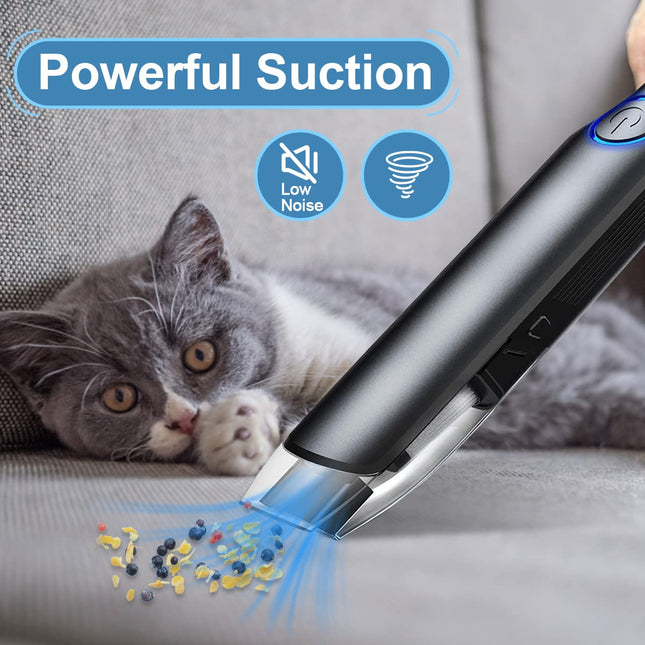 Car Vacuum Cleaner Cordless Rechargeable Mini Handheld Bug Vacuum With Powerful Suction Lightweight Quick Charge 2 Suction Modes, For Pet Hair Home Office Travel & Car Cleaning M11P13