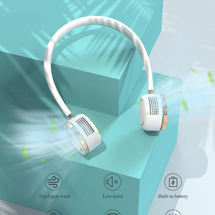 Minthouz Portable Neck Fan, 3 Speeds Wearable Personal Fan Hands Free Bladeless Fan, 2000Mah Rechargeable Battery Operated Usb