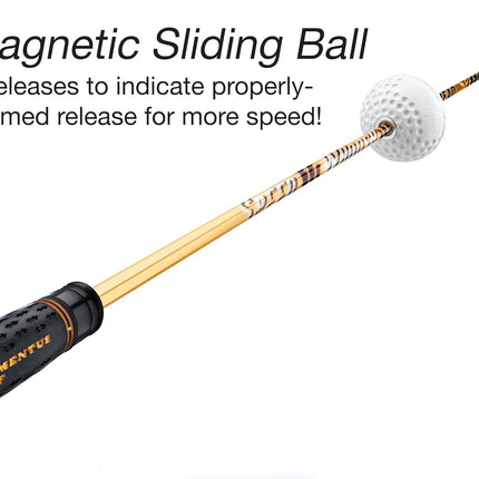 Momentus Speed Whoosh Golf Swing Trainer - Golf Swing Speed Trainer with Magnetic Sliding Timing Ball - Premium Swing Trainer Aid to Increase Golf Swing Speed 7 to 10 mph