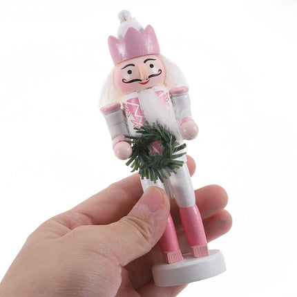 BESPORTBLE 5Pcs Nutcracker Ornaments Wooden Soldier Christmas Decorations Nutcracker Figurines for Xmas Tree Hanging Decor Holiday Party Supplies