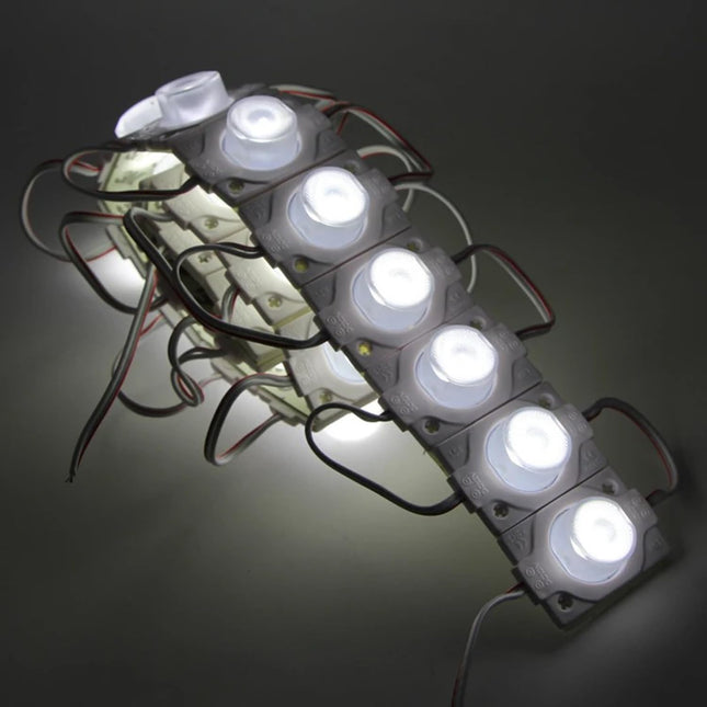 LED Module, LED Module Light 6000k White 20pcs 10 Ft 1LED 150LM Per LED Module IP65 Waterproof Replacement Light for Advertising Signs with Tape Adhesive Backside (White Light)