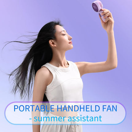 Mini Portable Fan 3 Pack, Cute Handheld Fan Battery Operated Lightweight Small Personal Fan With 3 Speeds And Usb Rechargeable