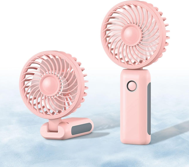 Civpower Mini Handheld Portable Fan, Foldable Hand Fan, Small Usb Rechargeable Fan With 4000Mah Battery And 3 Adjustable Speeds
