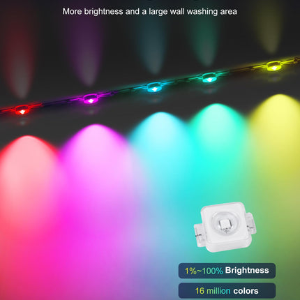 Nexillumi Permanent Outdoor Lights for House,100ft Smart RGBIC Outside Lights with 72 Scene Modes,IP67 Waterproof Eaves Lights for Christmas All Holiday Decorations,Work with Alexa,Google Assistant