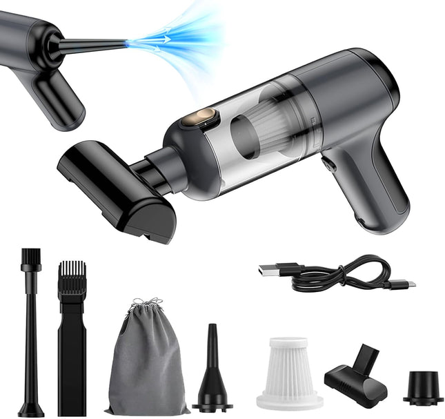 Uniqus Car Vacuum Cleaner, Keyboard Wireless Handheld Vacuum, 8000Pa Cordless Mini Vacuum Cleaner With 3 In 1 Brushless Motor Portable Vacuum For Home, Pet, Office