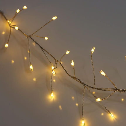 400 LED Cluster Lights Christmas Warm White Fairy Lights Plug in, 16.5ft Fairy Lights for Bedroom, Cluster Christmas Lights are Perfect Dorm Decor Plug in Fairy Lights, Window or Mantel Lights
