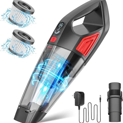 Handheld Vacuum Cordless Rechargeable Car Vacuum 9000Pa, Lightweight Portable Hand Vacuum, Hand Held Vacuum With 500Ml Dustbin, Dust Busters Cordless Rechargeable Mini Vacuum For Carhome
