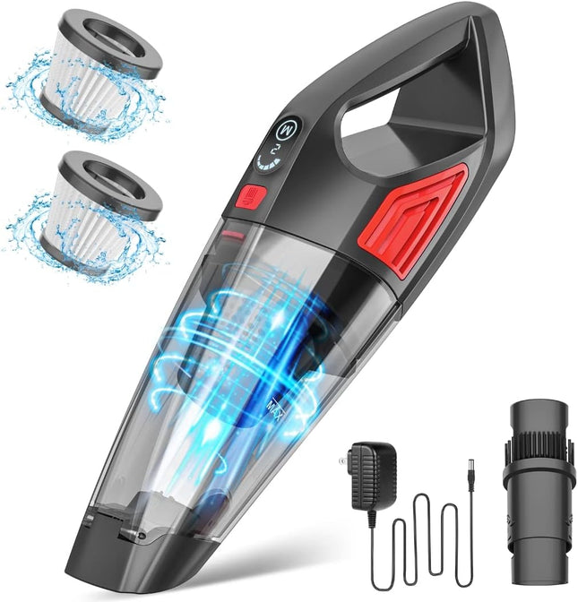 Handheld Vacuum Cordless Rechargeable Car Vacuum 9000Pa, Lightweight Portable Hand Vacuum, Hand Held Vacuum With 500Ml Dustbin, Dust Busters Cordless Rechargeable Mini Vacuum For Carhome