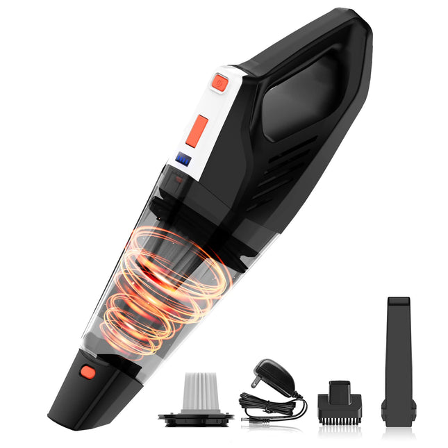 Hihhy Handheld Vacuum Cleaner,Cordless Car Hand Held Vacuum,Small Portable Rechargeable 9000Pa High Power Vac With 2 Nozzles,Usbc Cable,9 Filter For Car,Home And Office