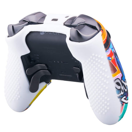 1 x Protective Customize Transfer Print Silicone Cover Skin Cartoon Paints + 6 Thumb Grips Analog Caps for Xbox Elite Series 2 Controller