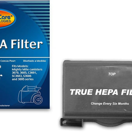 Envirocare Hepa Vacuum Cleaner Filter For Eureka Sanitaire Hf8 Mm Mighty Mite Pet Lover, 60666B, 60666A, 606666, Eur 602956 Packaging May Vary