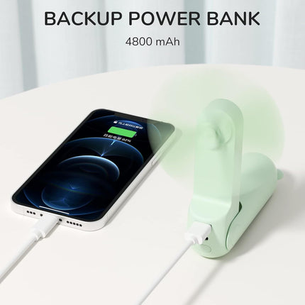 Jisulife Handheld Fan With 4500 Mah Powerbank Max 46 Hours Runtime,Pocket Fan Portable Battery Operated Or Usb Powered Folding