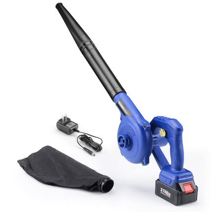 Leaf Blower Cordless, Leaf Blower with 20V 4.0Ah Battery and Charger, Electric Leaf Blower/Vacuum, 2-in-1 Blowers for Lawn Care Jobsite Light Yard Work Sweeping