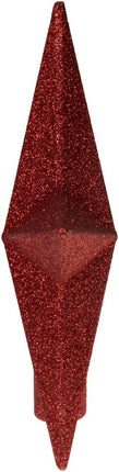 Clever Creations Christmas 8 Inch Tree Topper Glittered Star Decoration, Glitter Treetop Holiday Home Décor, Red