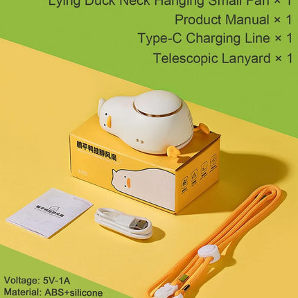 Mini Portable Neck Fan,Usb Hanging Personal Fan With Adjustable Lanyard,Wearable Hands Free Bladeless Fan Cooling Fan For Baby
