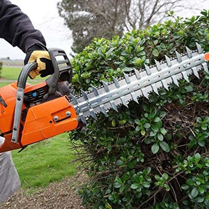 14” Clip N Trim Hedge Trimmer Attachment - Zinc Plated, Stainless Steel, Lightweight Garden Trimmer Tool Accessories - Chainsaw Supplies for Hedges, Weeds, Shrubs, Grass & Bushes Trimming