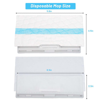 40 Pack Disposable Mop Pads Compatible With Shark Vacmop Vm252 Vm251 Vm200 Vm200C Vm190 Vm252C Qm250 Vm250 Vc205 Vacuum Mops Refills For All Hard Floors