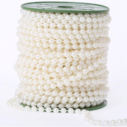 82Feet/25Meter Length Christmas Bead Garland Faux Pearl Beads Chain Christmas Tree Garland Chain Decorations for Xmas Tree Holiday Wedding DIY Decoration Supplies (Ivory)