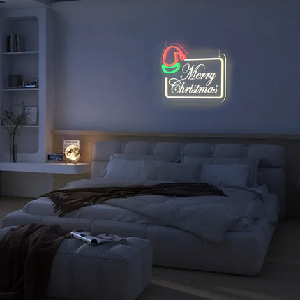 Merry Christmas Neon Sign: Dimmable LED Neon Lights for Wall Decor - Ideal Ambient Lighting Holiday Decorations for Home Kids Room