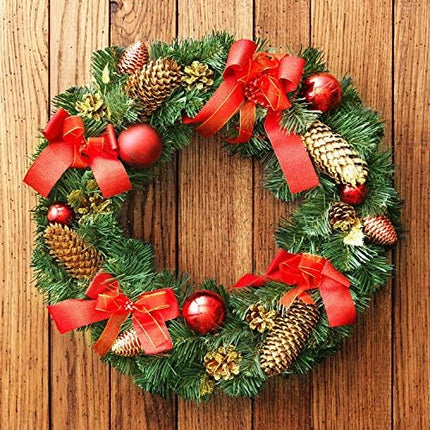 3 Packs Christmas Dark Green 12 Inches Wire Wreath Rings Wire Wreath Frame for Year Valentines Decoration (Style B)