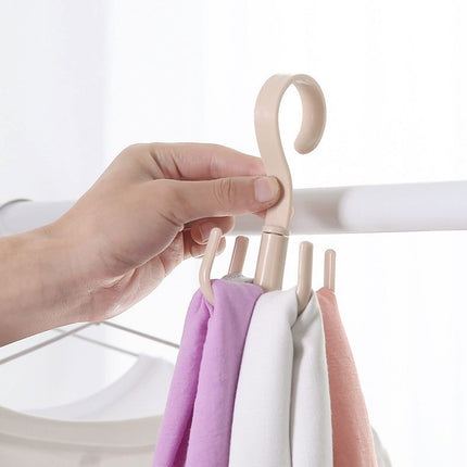 SFALCI Hooks for hanging Four-Claw Hook Multi-Functional Multi-Purpose Movable Hook Rotatable Hanging Bag Hat Scarf Dormitory Storage Punch-Free(Pink)