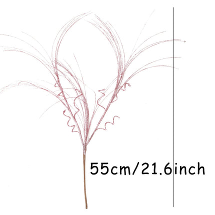 Chistmas Ting Ting Branch, 6 Pcs Christmas Glitter Curly Twigs Christmas Tree Topers Christmas Glitter Floral and Sprary for Christmas Tree Decoration Holiday Winter Decor DIY Crafts (Pink)