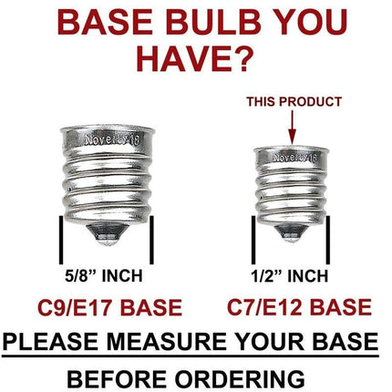 Novelty Lights Ceramic Christmas Replacement Bulbs - Outdoor Individual Bulbs For Events, Holiday Parties, Patios, And More - C7/E12 Candelabra Base, 5 Watt Lights (Multicolor, 25 Pack)