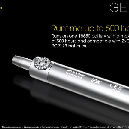 NITECORE GEM10UV Gem Identification Flashlight with Ultraviolet LED Black