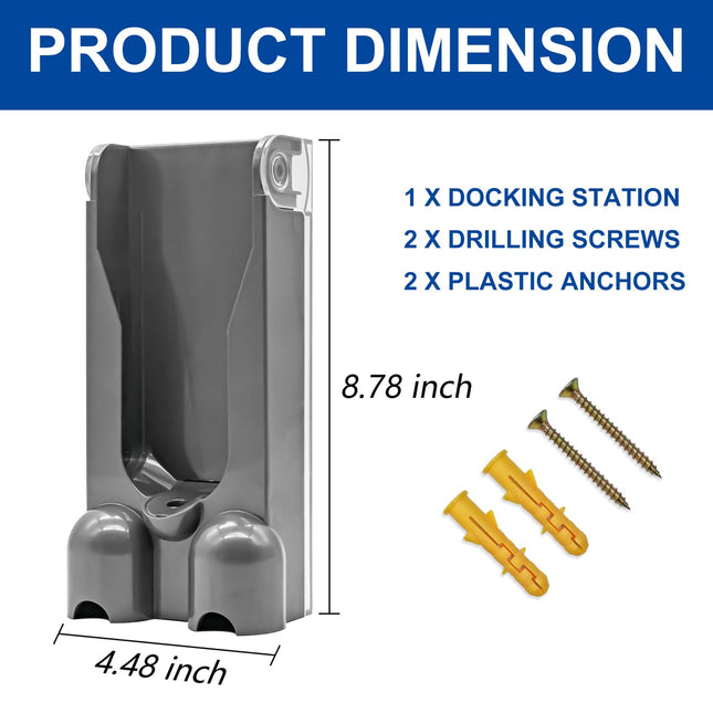 Vacuum Docking Station Wall Mounted Accessories Bracket Compatible With Dyson V10 Vacuum Cleaners Only Part No.96904201 Does Not Fit Dyson V11 Vacuum Cleaners