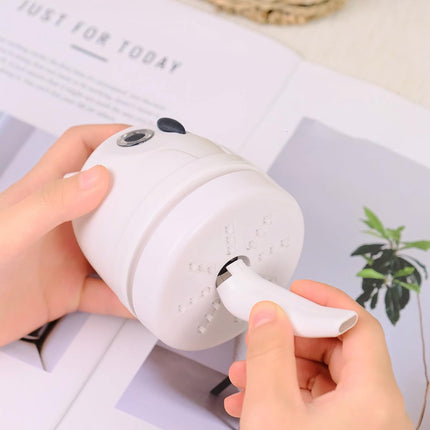 Mini Desktop Vacuum Cleaner Owl Crumb Vacuum Cleaner Rechargeable Tabletop Crumb Vacuum Dust Sweeper For Sucking Up Eraser Crumbs Pencil Shavings Cookie Crumbs Paper Scrapers Pet Fur White