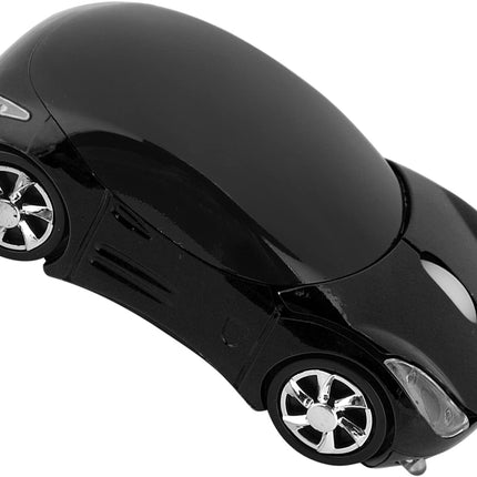 ASHATA Wireless Mouse, 2.4G Sport Car Shaped Mouse Bluetooth Optical Mouse with USB Receiver,Portable Cute 1600DPI Mouse for PC Desktop Laptop Tablet Gaming Office(Black)