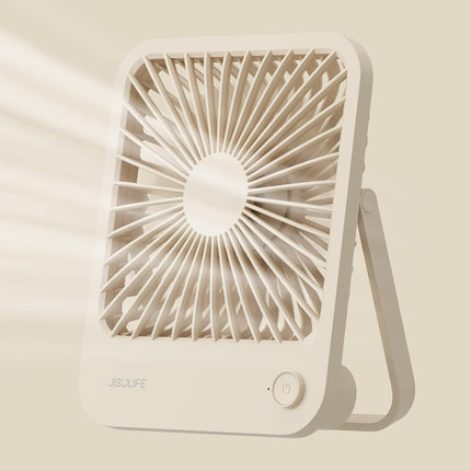 Jisulife Desk Fan Battery Operated Small Fan，180° Foldable Portable Fan, 4 Speeds Adjustable Ultra Quiet For Home Office Travel