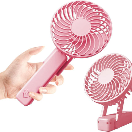 Battery Operated Portable Fan, Mini Rechargeable Handheld Fan,Small Foldable Fan,Quiet But Powerful Desk Fan Up To 10 Hrs Operat
