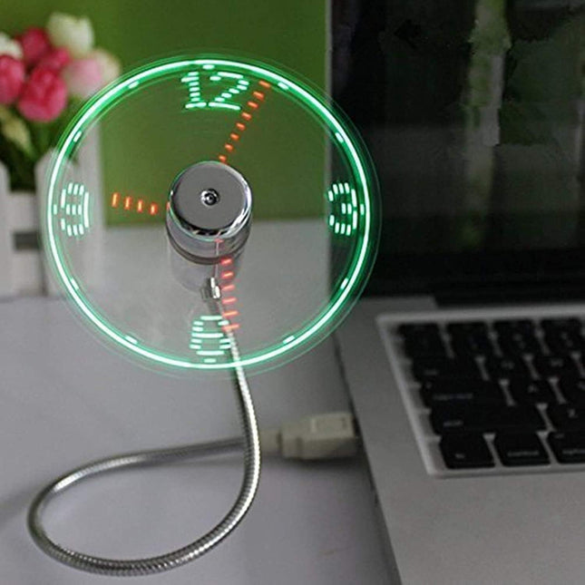 Onxe Led Usb Clock Fan With Real Time Display Function,Stocking Stuffers For Men Christmas Gadgets,1 Year Clock