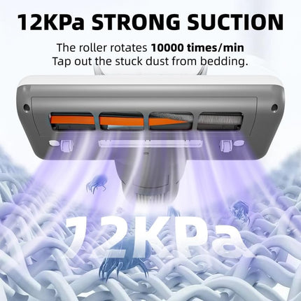Mattress Vacuum Cleaner, Handheld Bed Vacuum With Wires, Dual Dust Cup Design With Hepa Filter For Removing Dust, Dandruff And Hair, Uv810