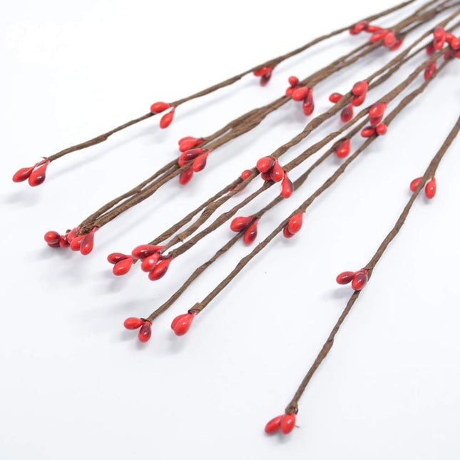 Hedume 128 Feet 60 Packs Red Pip Berry Garland, Ply Pip Berry Garland for Christmas Craft Decor or Celebrations Embellishing