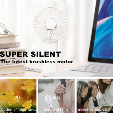 Handheld Fan, Portable Fan With Usb Rechargeable Battery, 3 Speed 820 Hours Working Time For Indoor, Outdoor, Makeup, Travelling