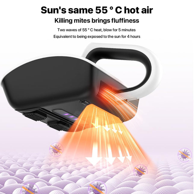 Bed Vacuum Cleaner With 2Pcs Hepa Filter 12Kpa Suction Handheld Uv Mattress Vacuum Cleaner，Bed Cleaner Machine Deep Cleaner For Bed Sheet Pillow Couch Pet Hair And Carpets