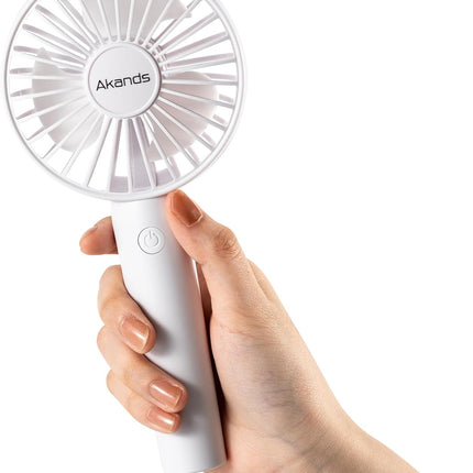 Mini Portable Electric Fan, Usb Rechargeable Handheld Fan ThreeSpeed Adjustment, Personal Fan With Phone Holder Base, Lightweight