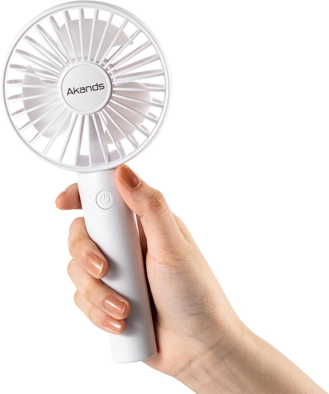 Mini Portable Electric Fan, Usb Rechargeable Handheld Fan ThreeSpeed Adjustment, Personal Fan With Phone Holder Base, Lightweight