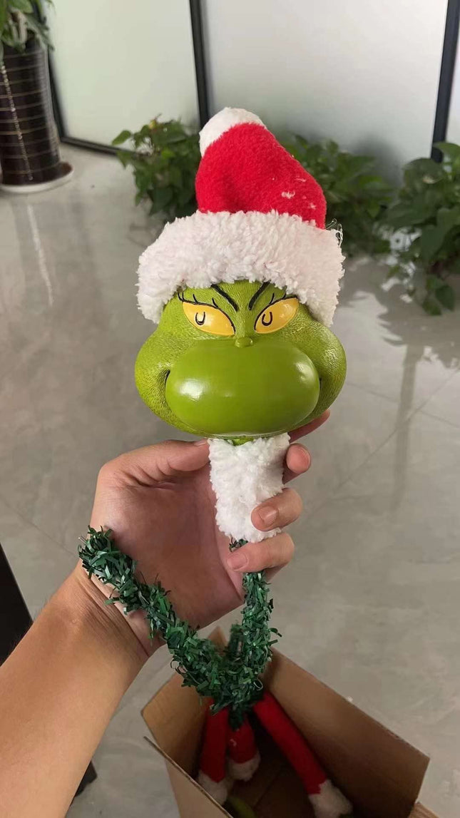 Christmas Tree Decoration, Elf Head, Arms and Legs for Christmas Tree, Stole Christmas Elf Stuffed Stuck Tree Topper Garland Ornaments (A)