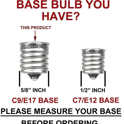 Novelty Lights Incandescent G50 Globe Replacement Bulbs - Outdoor Individual Bulbs For Events, Holiday Parties, Patios, And More - E17/C9 Intermediate Base, 7 Watt Lights (Multi, 25 Pack)