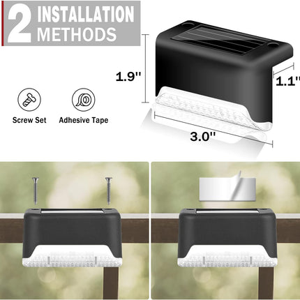 20Pack Led Outdoor Solar Lights For Deck Fence Step Patio Lighting Waterproof Warm White