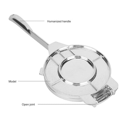 Mexican Tortilla Press 16cm Alloy Manual Corn Dough Pattie Forming Pate Roller Pancake Maker