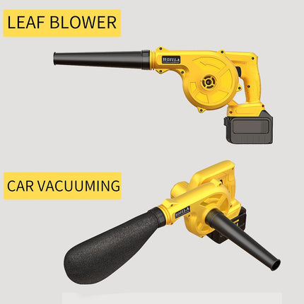 HOJILA Cordless Leaf Blower, 2 in 1 Electric Air Blower Vacuum Cleannig Blower Blowing & Suction Leaf Dust Collector, Battery Powered Blower Sweeper for Lawn Care Yard Cleaning