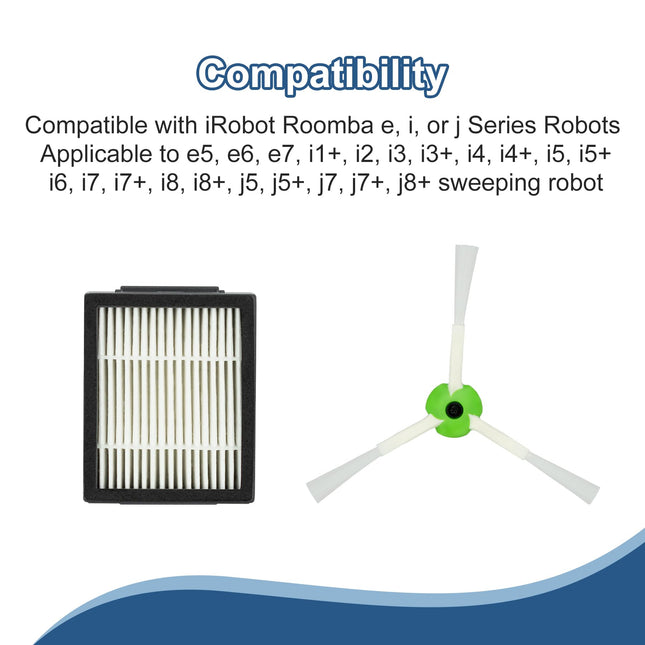 Parts For Irobot Roomba J7 J7+ I7 I3 I4 Evo I5 J8 I8 I E J Series Robot Vacuum Filters Edge Sweeping Brushes For Irobot I Robot Roomba Accessories For Irobot Vacuum Parts