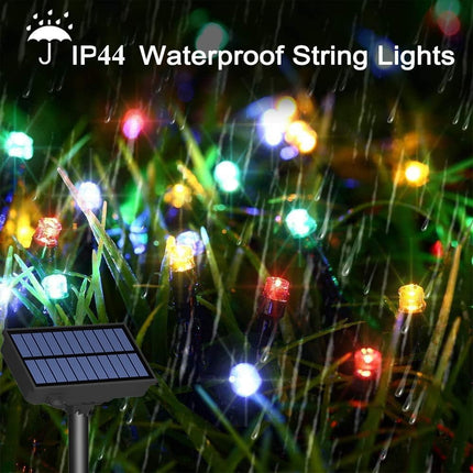 FULLBELL Solar String Lights for Outside, Solar Christmas Lights 200 LED Extra-Long 66FT 8 Modes, Waterproof Outdoor Solar Fairy Lights for Garden Patio Party Tree Christmas Decorations.