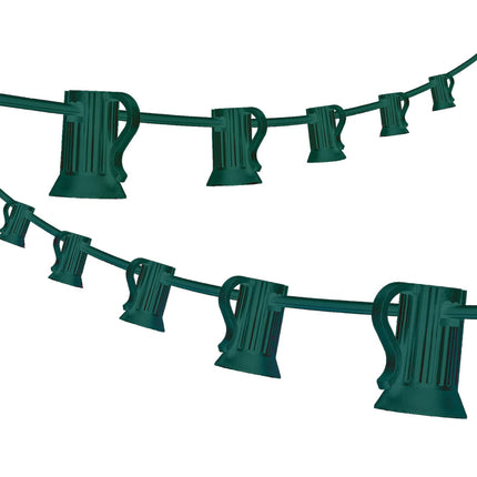 50FT C7 Light String Christmas Stringer, E12 Christmas Light Sockets 12" Spacing, C7 Stringer Set Green Outdoor String Light for Wedding Patio Event Lighting Decor, Green Wire