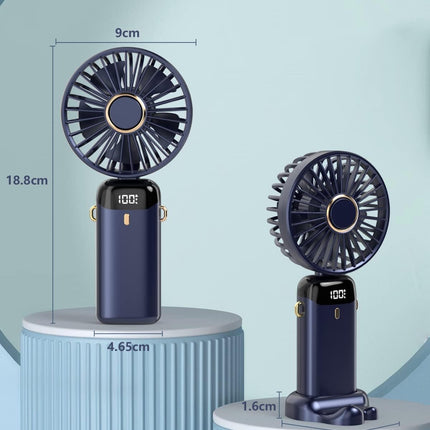 Mini Handheld Fan, Usb Desk Fan, Small Personal Portable Table Fan 5 Speed With Usb Rechargeable Battery Operated Cooling Folding