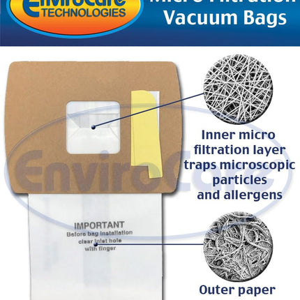 Envirocare Vacuum Bags Made To Fit Oreck Superdeluxe Compact And Buster B Canister Vacuums 12 Pack